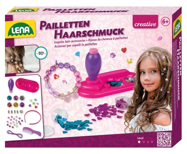 lena-fashion-42718-pailletten-haarschmuck-bastelset-6-farben image 1