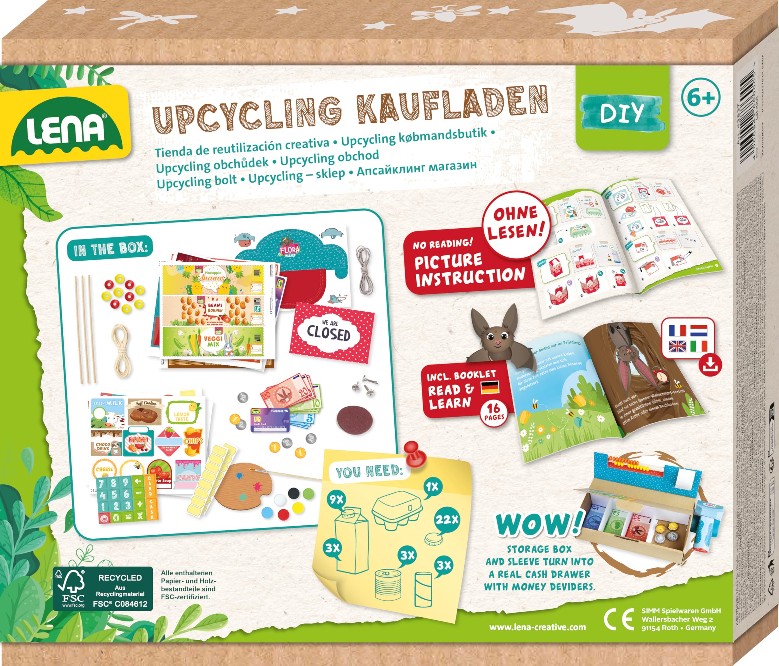 lena-diy-42837-upcycling-bastelset-kaufladen-supermarkt-ab-6-j image 2