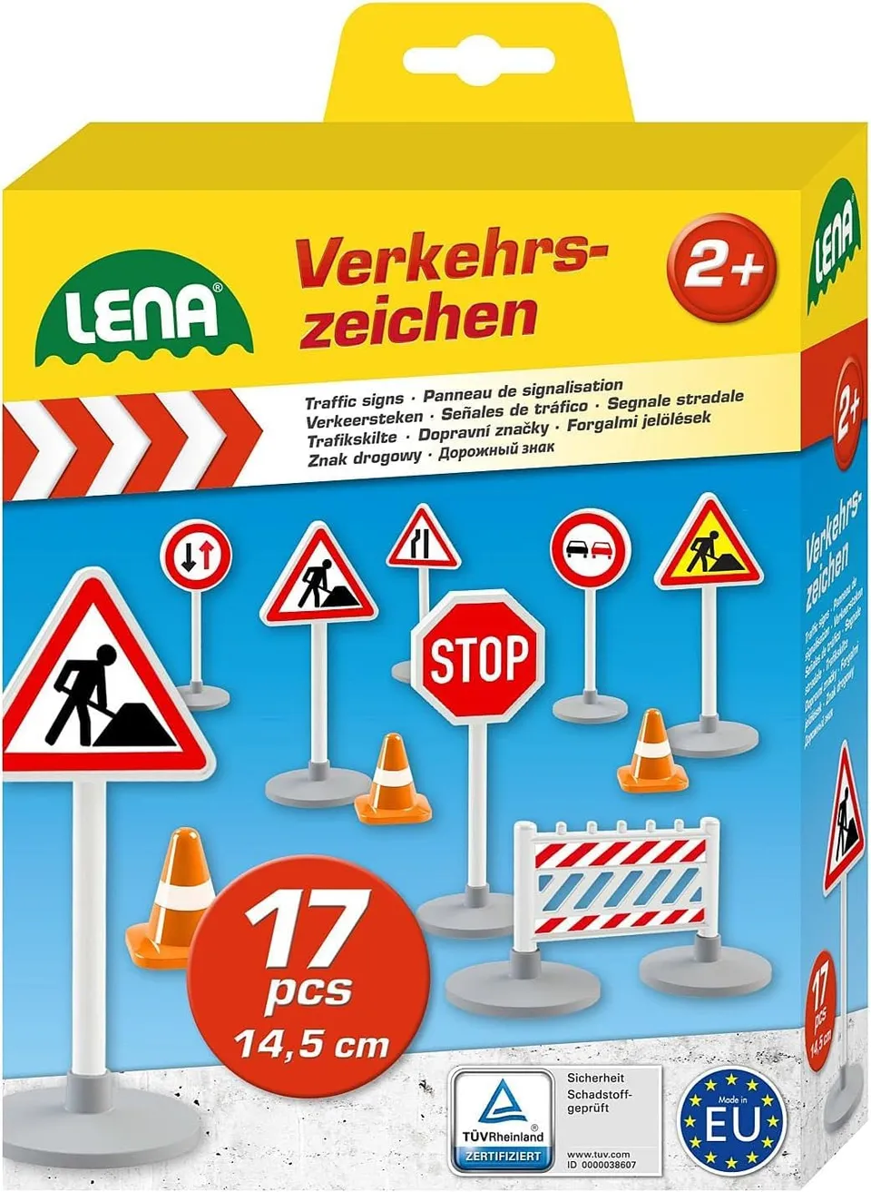 lena-truxx-verkehrszeichen-set-17-teile-spielzeug-16-cm image 1