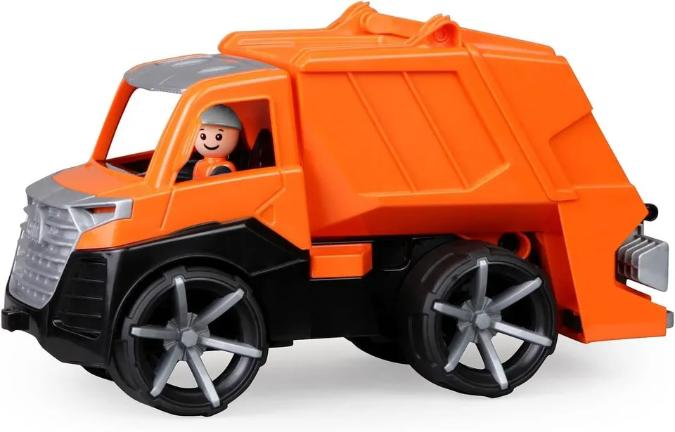 lena-truxx-04514-m-llwagen-30-cm-orange-mit-tonne image 1
