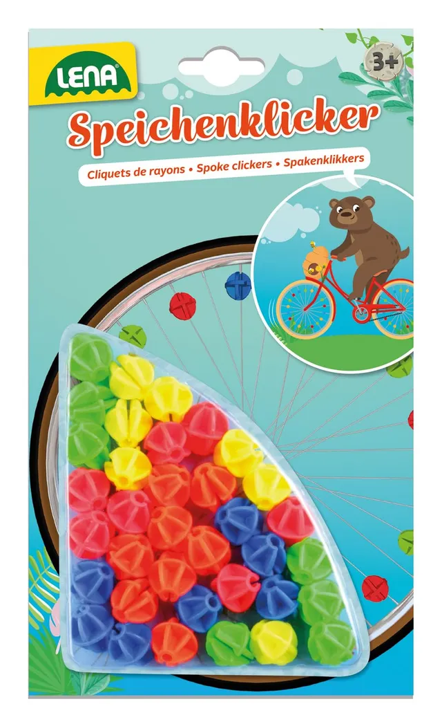 lena-61094-speichenklicker-36-st-ck-farbmix-fahrrad image 1