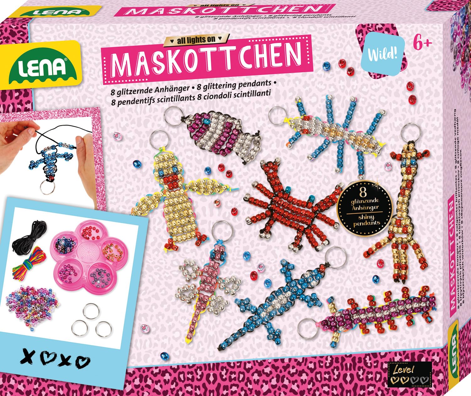 lena-creative-perlentiere-bastelset-maskottchen-gro-740-perlen image 1