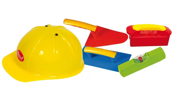 gowi-regowi-558-68-maurerset-5-tlg-bauhelm-kinderwerkzeug image 1