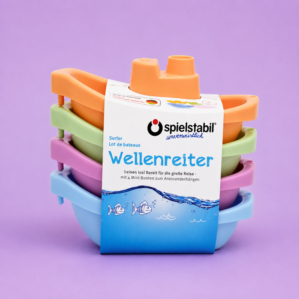 spielstabil-wasserspiel-wellenreiter-badespielzeug-4-teilig-pastell image 1