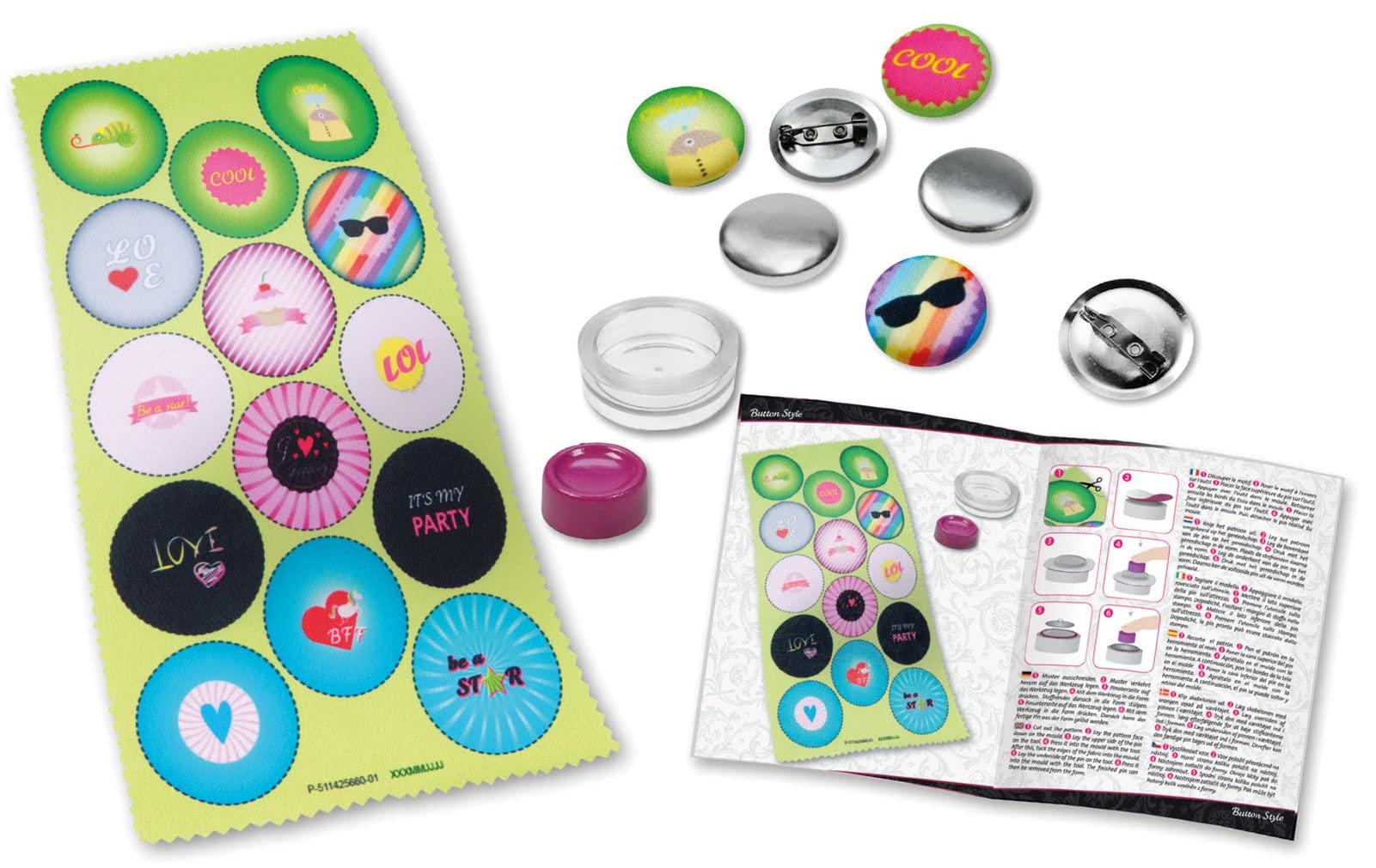 lena-fashion-button-style-pin-bastelset-10-buttons-ab-8-jahre image 2