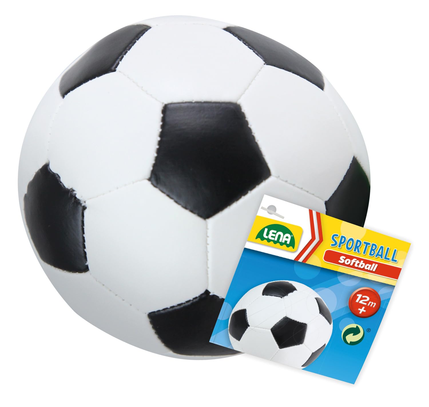 lena-aktive-soft-fu-ball-18-cm-schaumstoff-schwarz-wei image 5