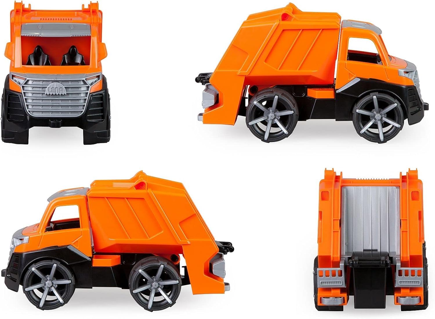 lena-truxx-04514-m-llwagen-30-cm-orange-mit-tonne image 3