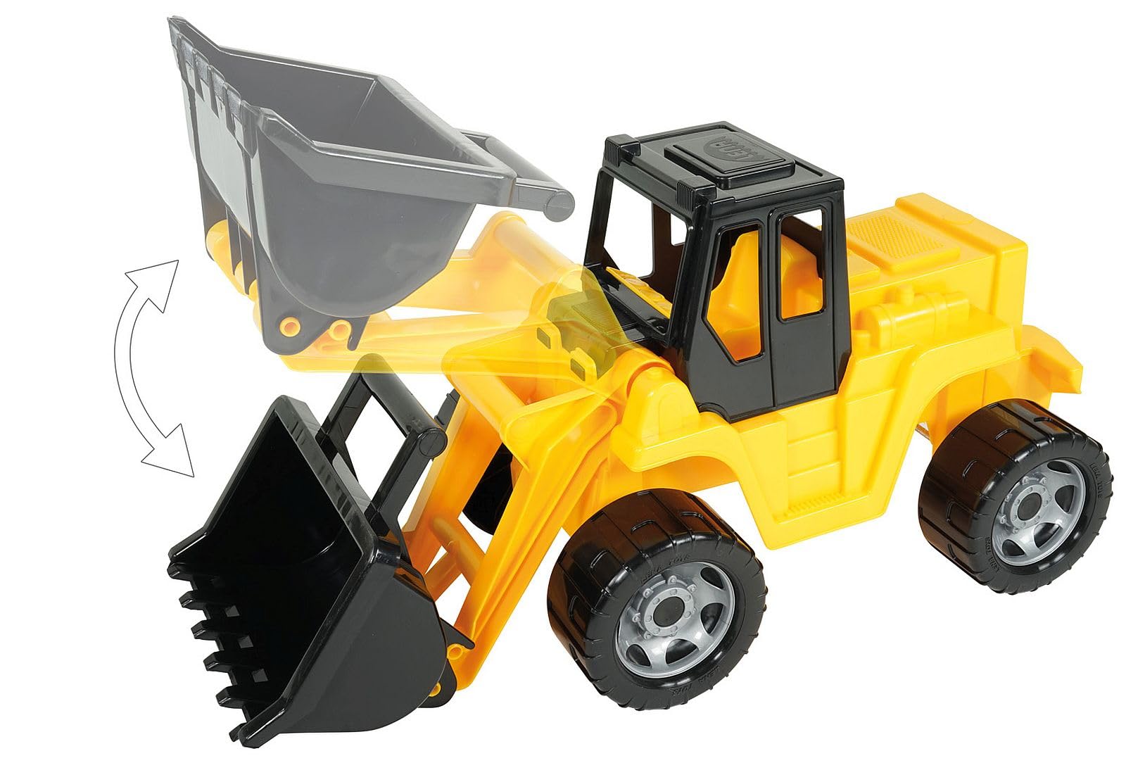 lena-giga-trucks-02048-schaufellader-64-cm-gelb-schwarz-ab-3-jahre image 2