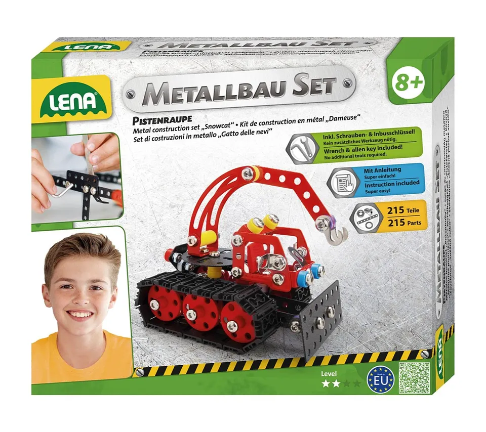 lena-diy-42675-pistenraupe-metallbaukasten-215-teilig image 1