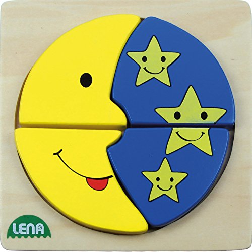 lena-my-first-32132-holzpuzzle-mond-und-sterne-4-teile image 5