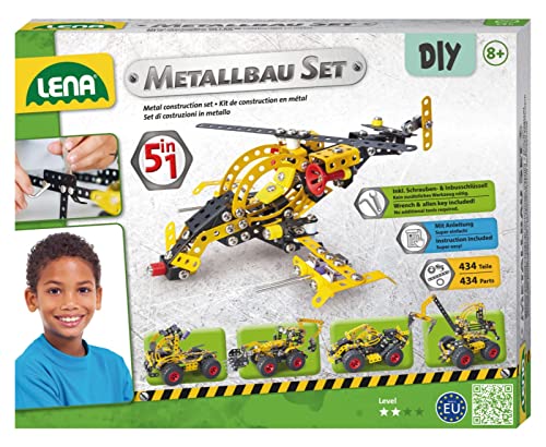 lena-diy-metallbaukasten-42678-bagger-5in1-216-teile-ab-8-jahre image 7