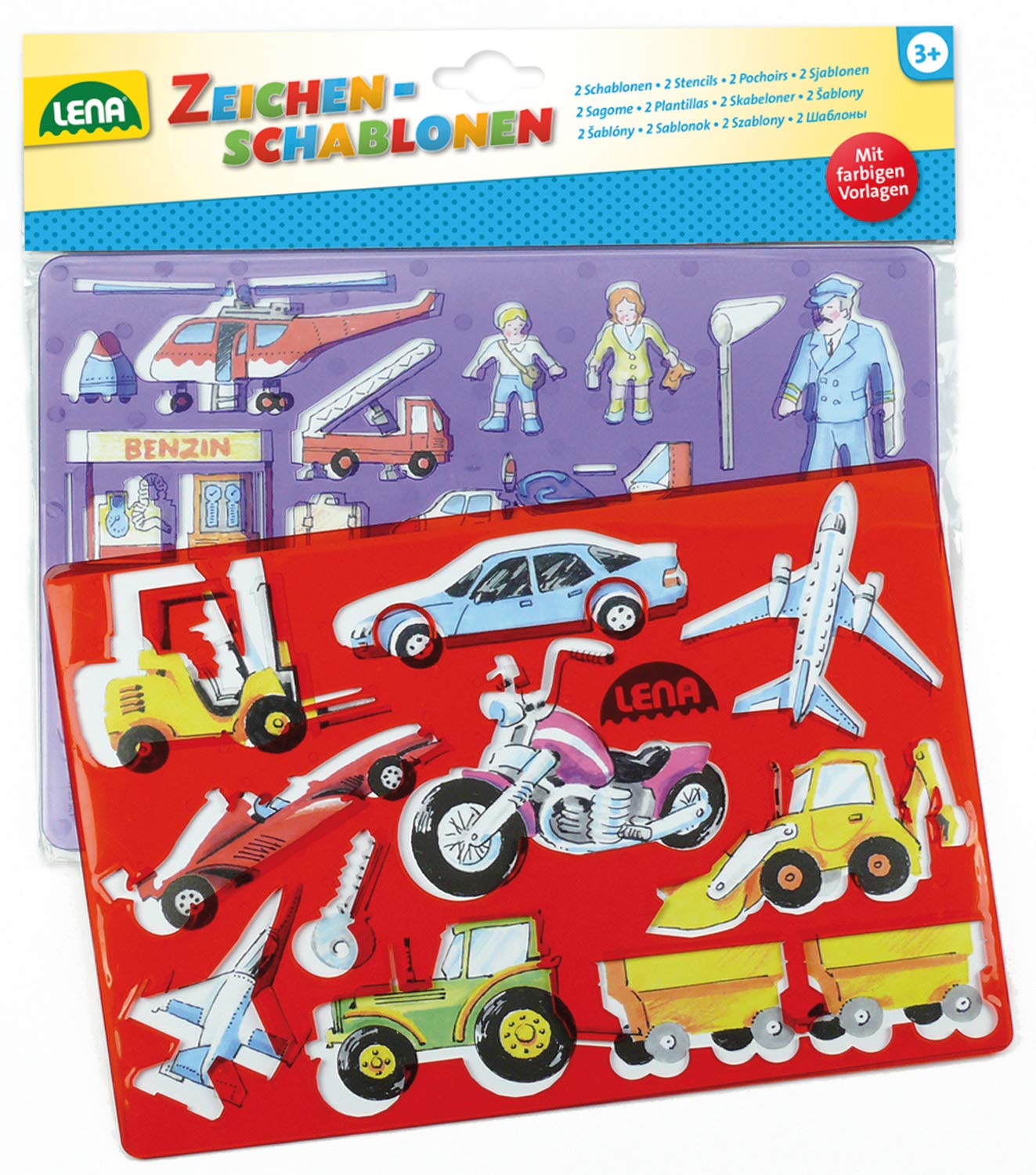 lena-creative-65773-zeichenschablonen-menschen-2er-set-26-cm image 1