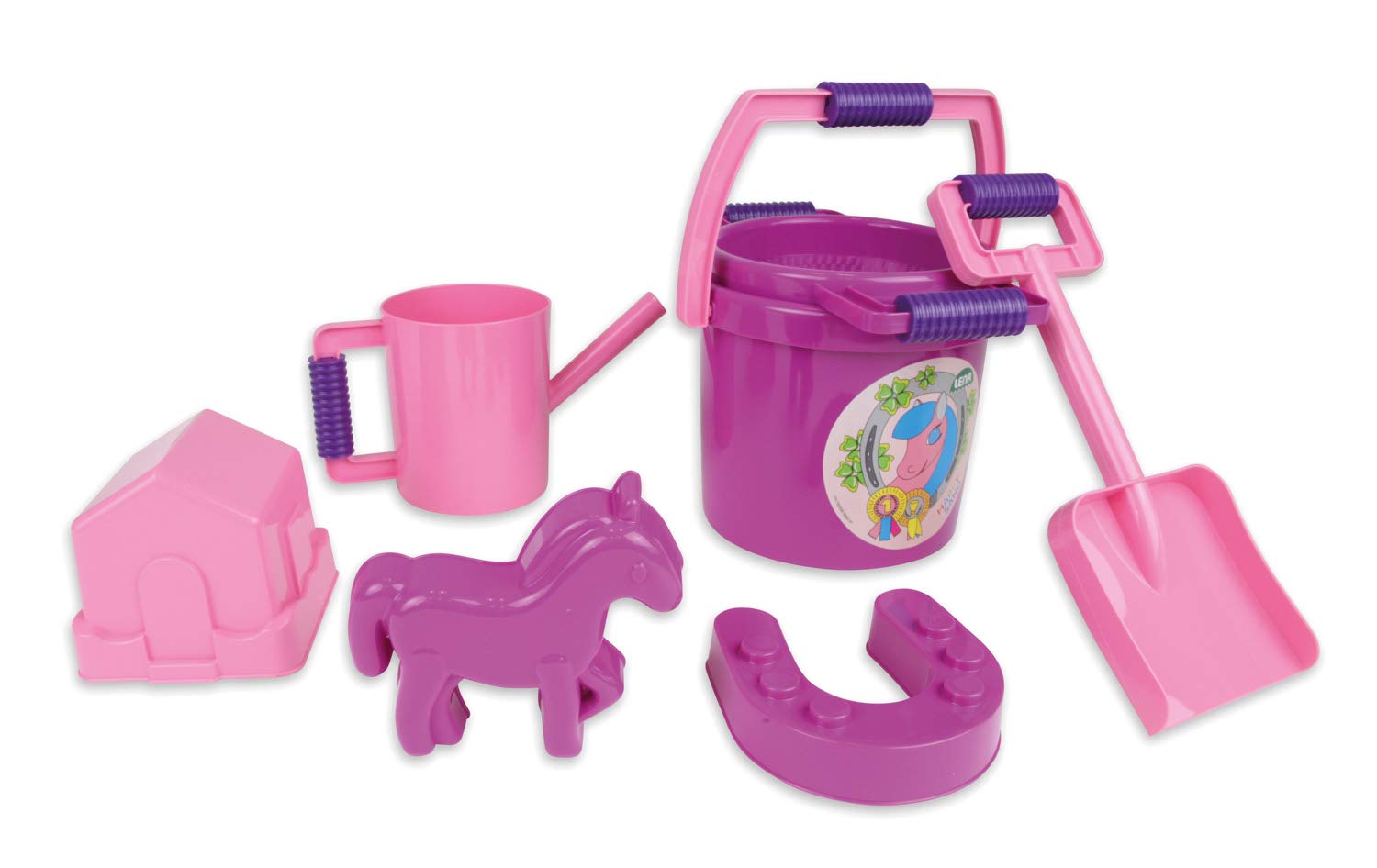 lena-happy-sand-spielset-pony-7-teilig-rosa-mit-eimer image 2