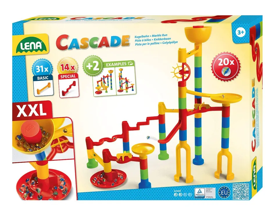 lena-cascade-65296-super-twister-kugelbahn-45-teile-ab-3-jahren image 1