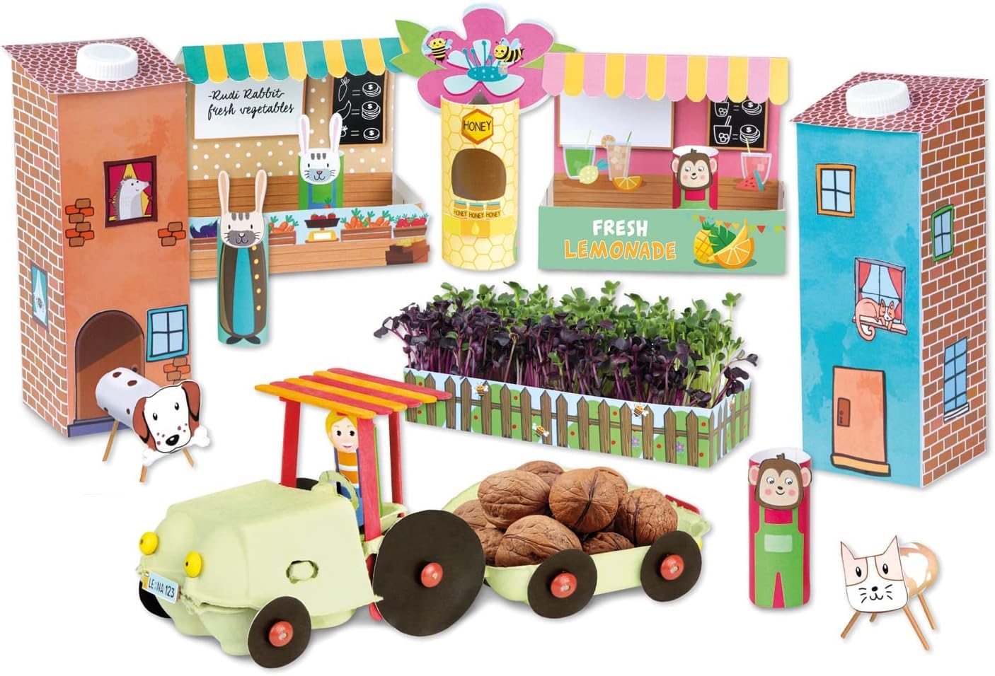 lena-diy-42830-bastelset-village-papier-dorf-ab-6-jahre image 2