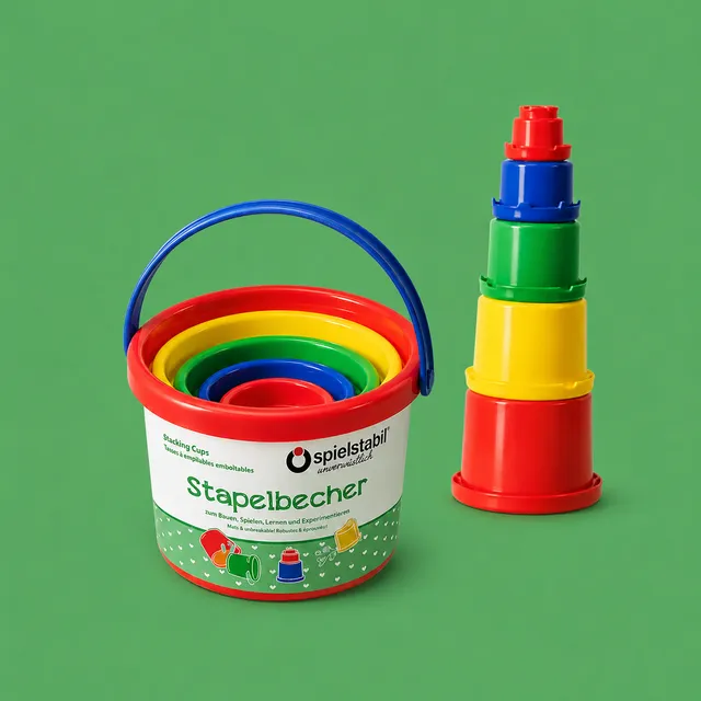 spielstabil-stapelbecher-classic-sandspielzeug-set-5-teilig image 1