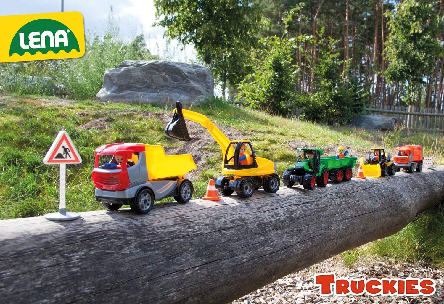 lena-truckies-01623-m-llwagen-22-cm-orange-mit-figur image 6
