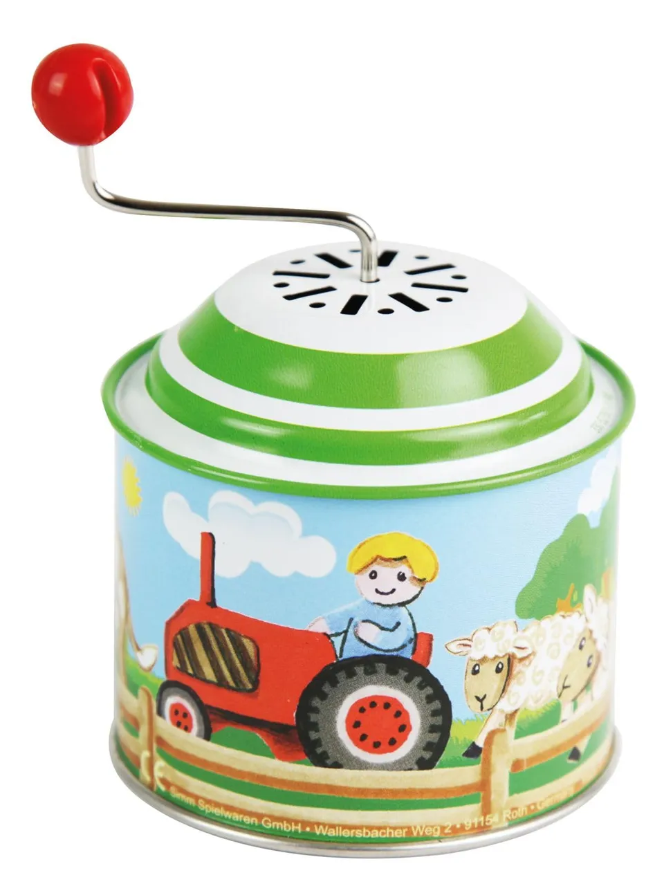 lena-my-first-52760-musikdrehdose-bauernhof-blech-10-5-cm image 1