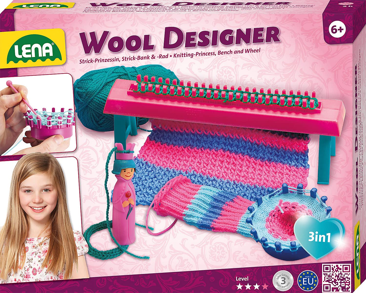 lena-creative-42681-wool-designer-strickset-rot-mittel image 1