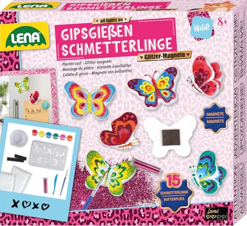 lena-diy-42707-gips-giessen-set-schmetterlinge-glitzer image 7