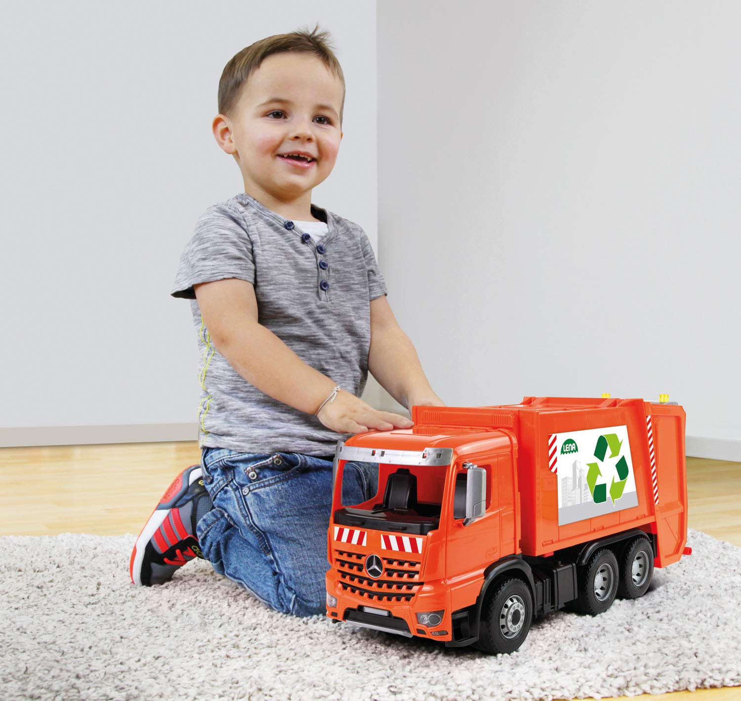 lena-worxx-m-llwagen-mercedes-arocs-53-cm-orange image 4