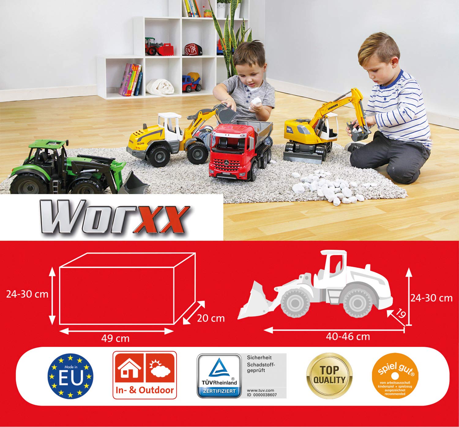 lena-worxx-m-llwagen-mercedes-arocs-53-cm-orange image 7
