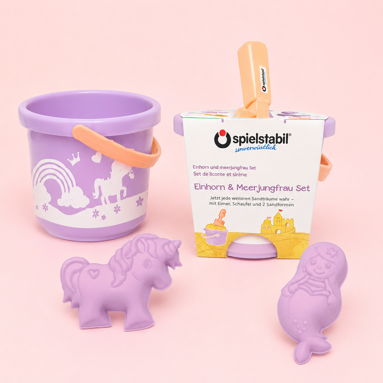 spielstabil-sommer-sonne-sand-einhorn-meerjungfrau-sandset-4-teilig image 1