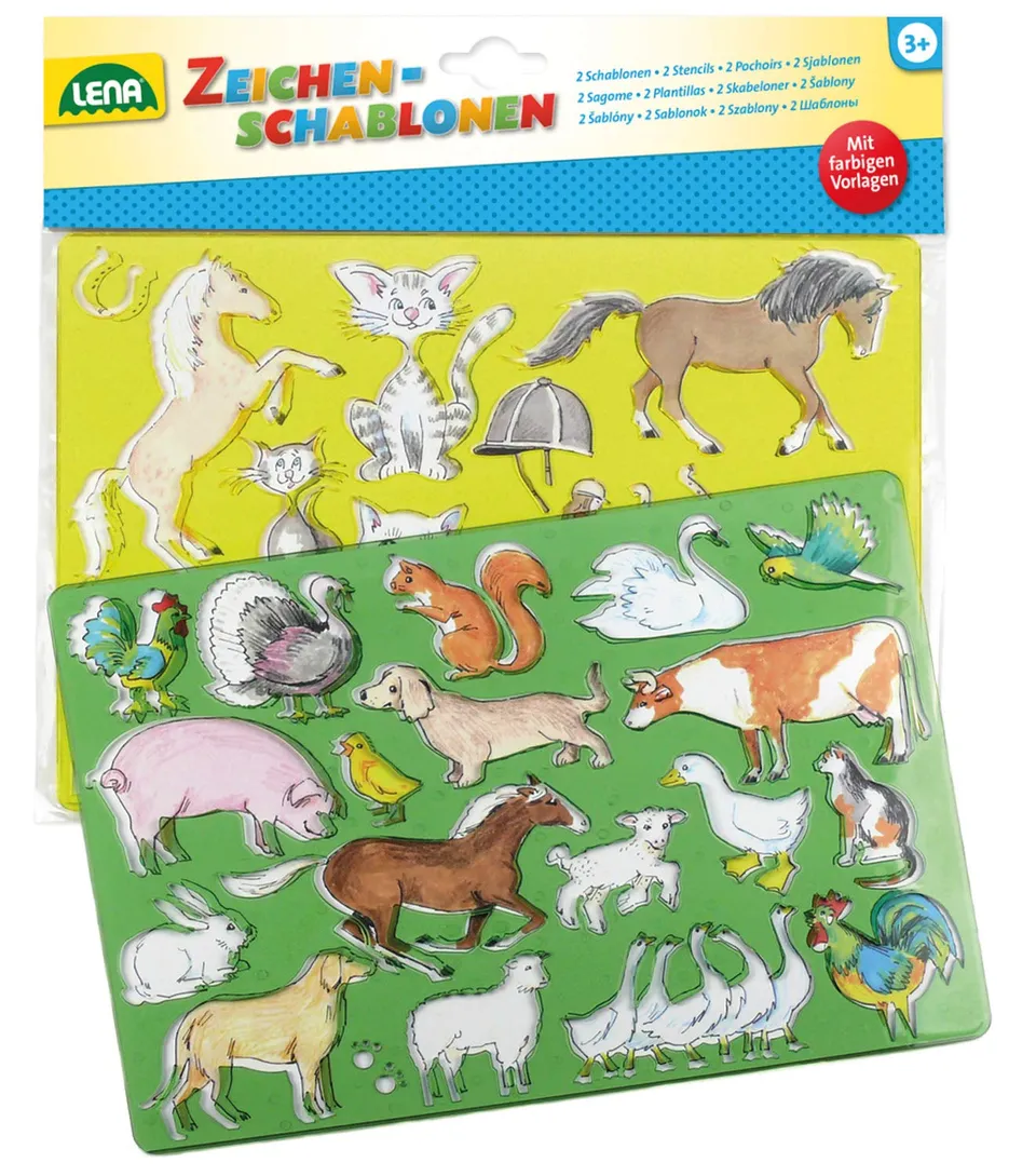 lena-creative-65767-zeichenschablonen-pferde-bauernhof image 1
