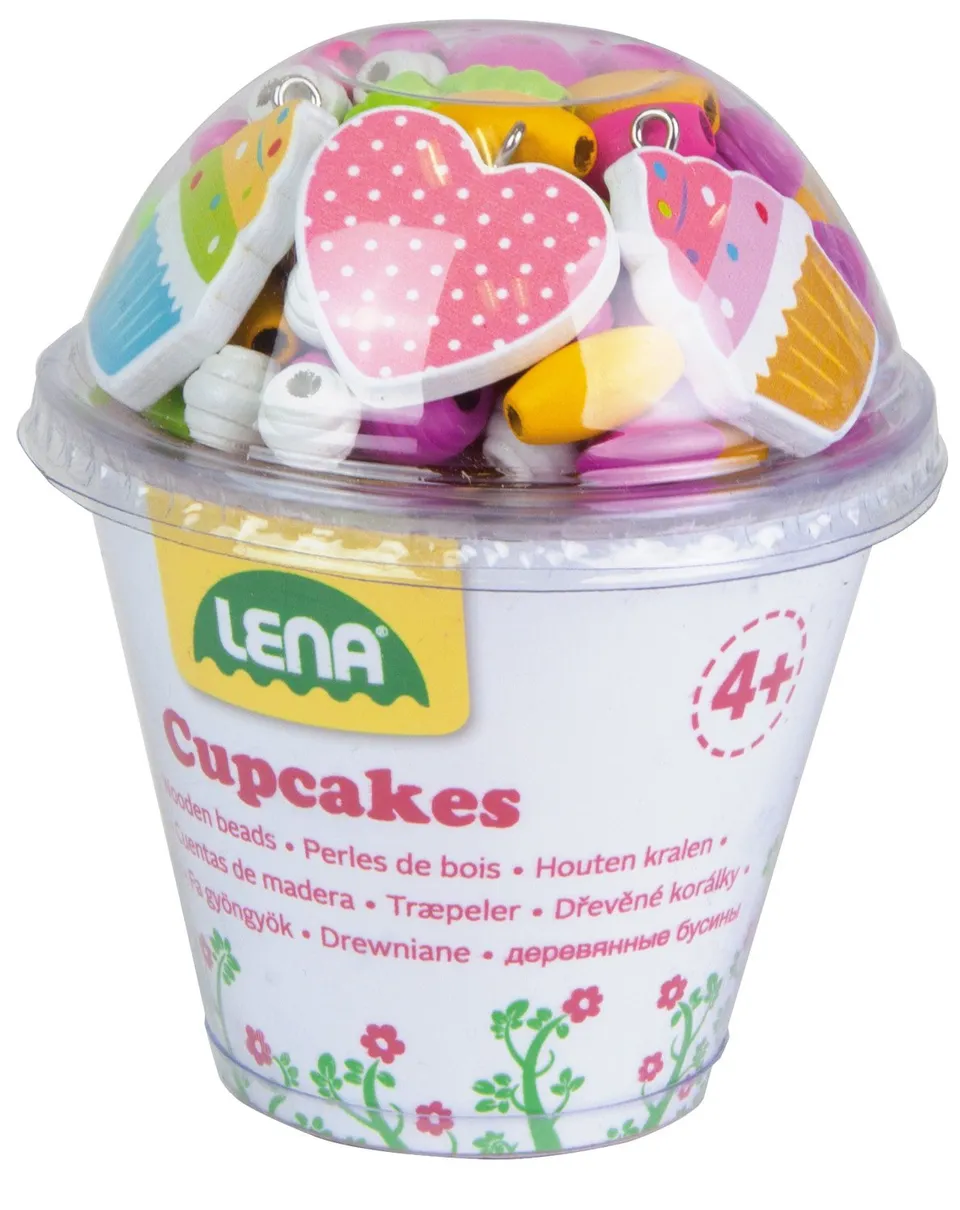 lena-creative-32002-cupcake-bastelset-f-delperlen-rosa image 1
