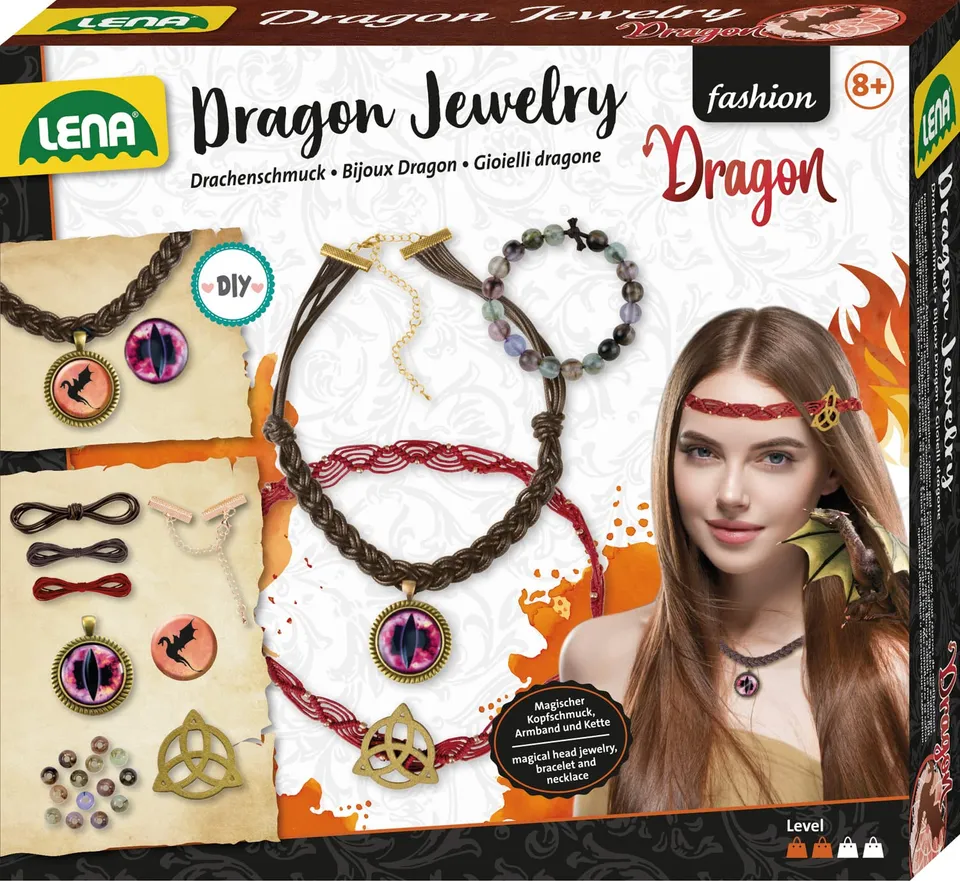 lena-fashion-42303-drachen-juwelen-schmuck-bastelset image 1