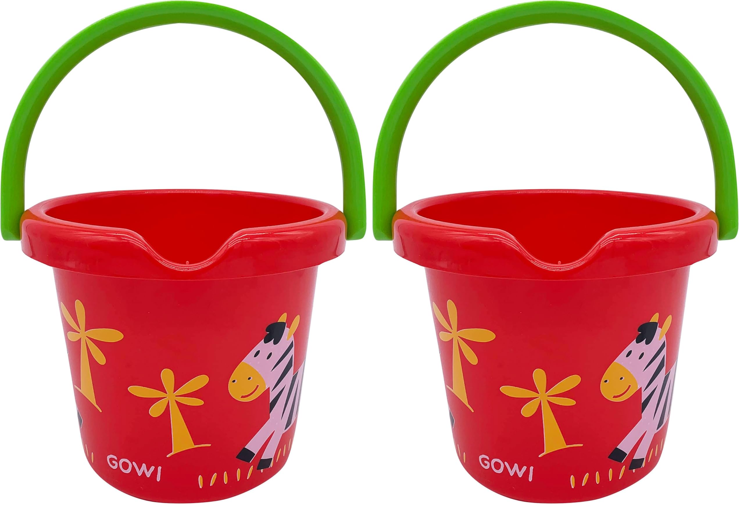 gowi-bio-eimer-18-cm-rot-zebra-motiv image 3