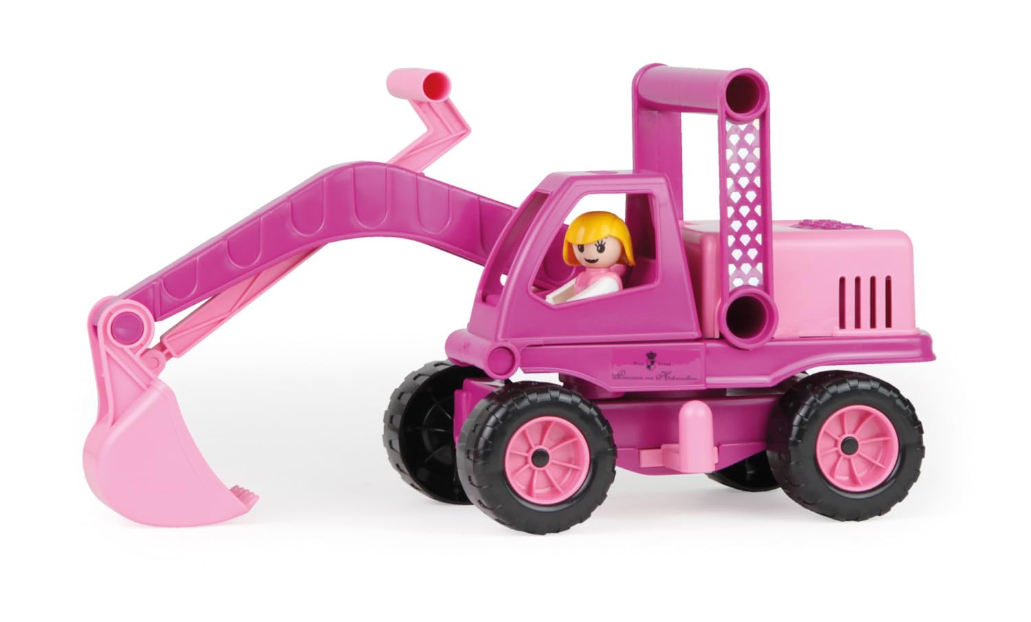 lena-aktive-04102-prinzessin-bagger-rosa-35-cm-mit-figur image 1