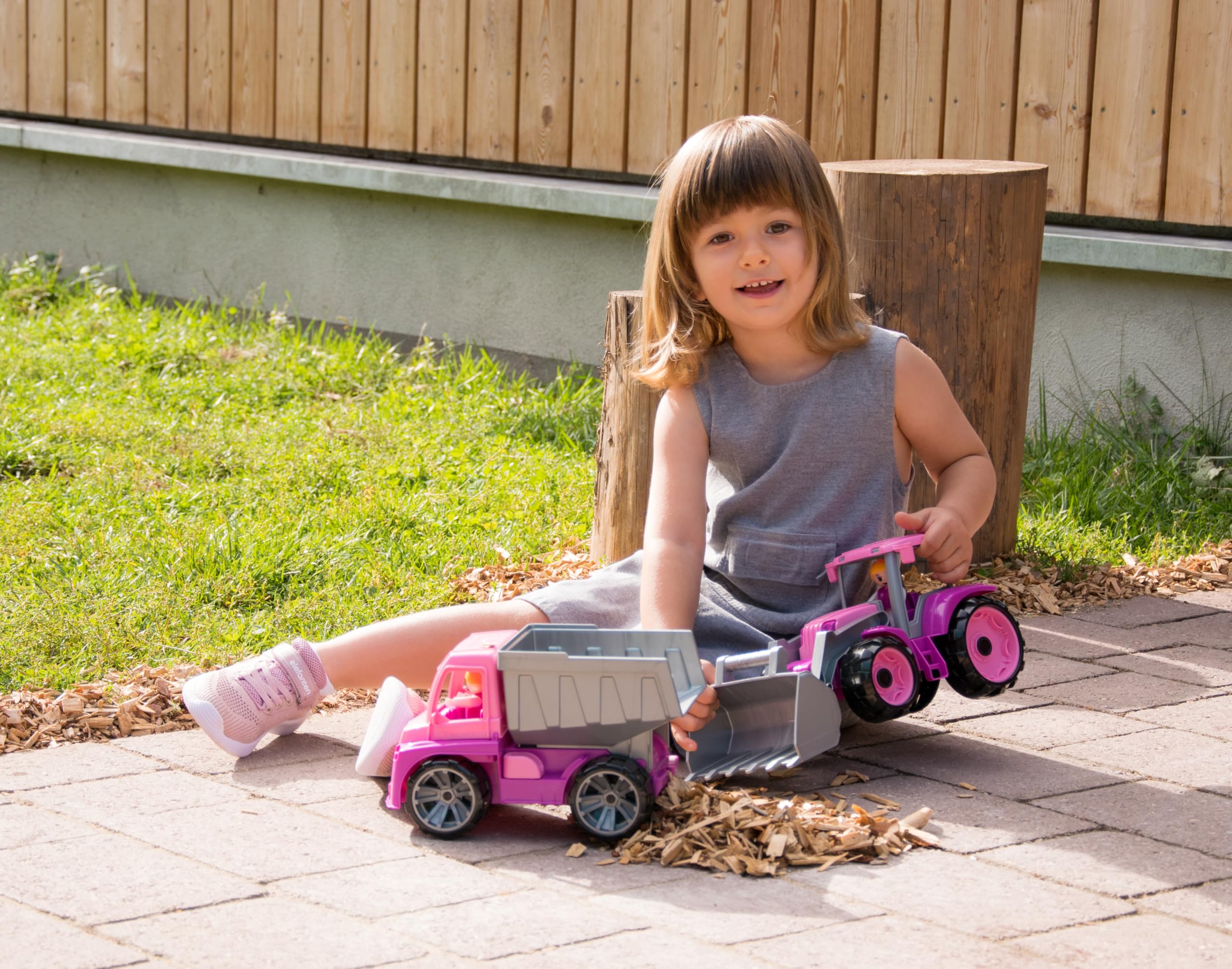 lena-truxx-traktor-pink-34-cm-mit-frontschaufel-ab-2-jahre image 5