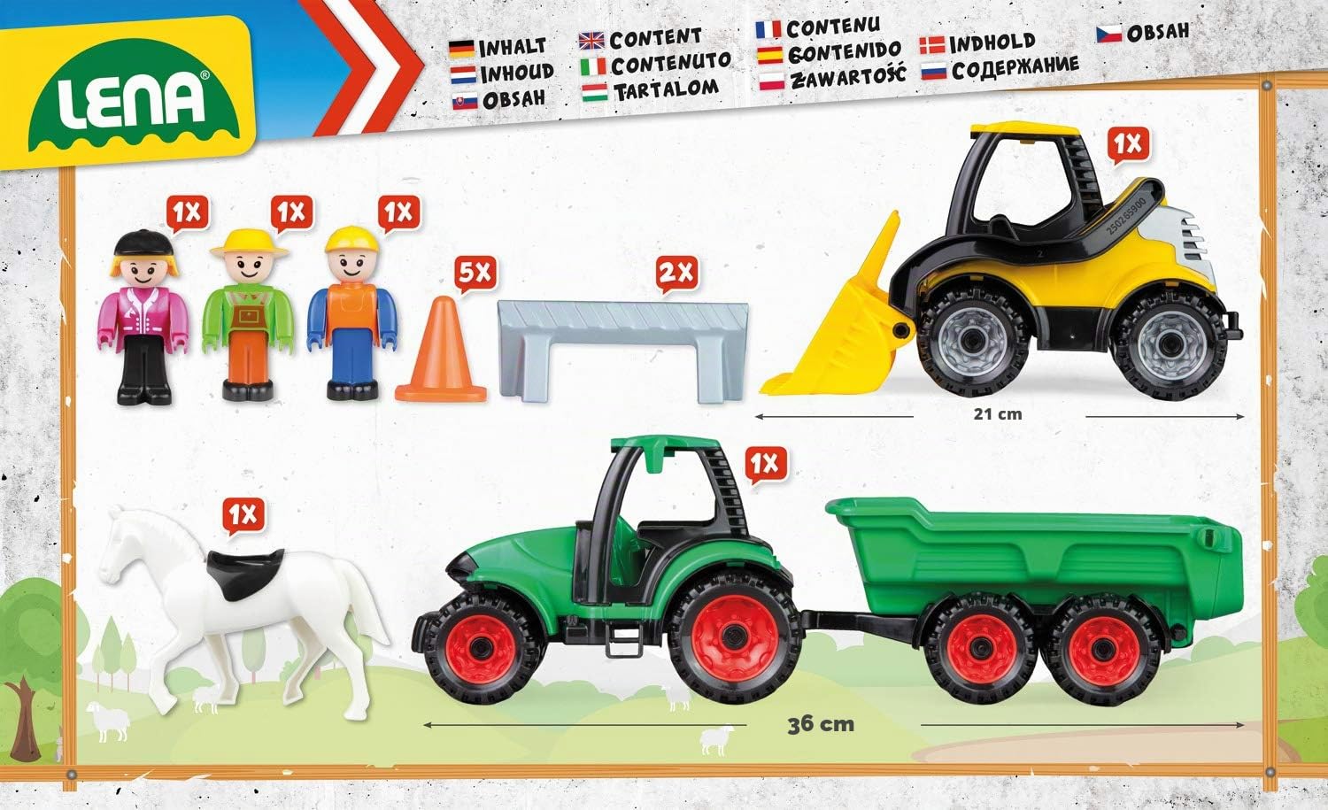 lena-truckies-01632-bauernhof-set-13-teilig-traktor image 5
