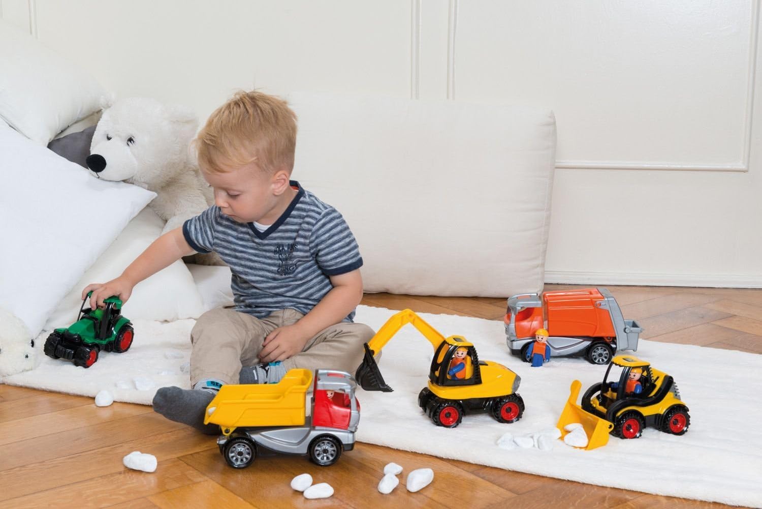 lena-truckies-01623-m-llwagen-22-cm-orange-mit-figur image 8