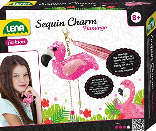 lena-glam-42659-sequin-charm-bastelset-flamingo-ab-8-jahre image 2