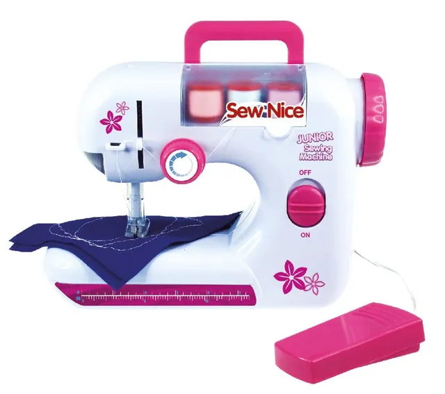 lena-diy-42521-kindern-hmaschine-wei-pink-mit-zubeh-r image 1