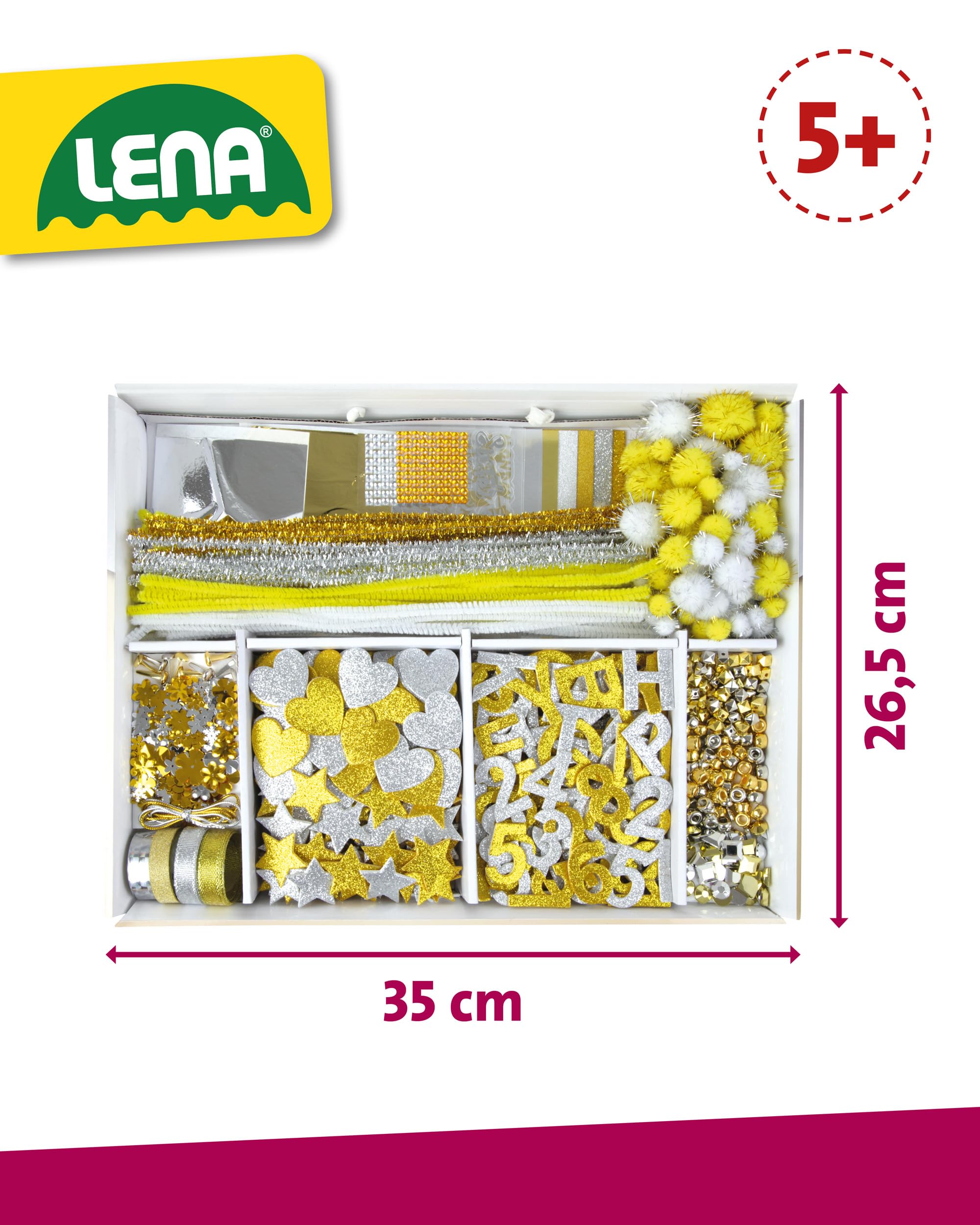 lena-craft-box-42666-bastelkoffer-gold-silber-1500-teile image 3