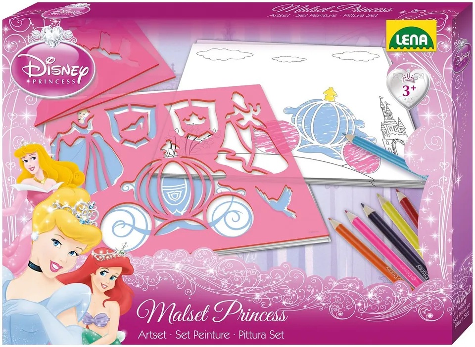 lena-creative-princess-zeichen-schablonen-set-29x21-cm-3-teilig image 1
