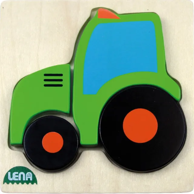 lena-my-first-32079-holzpuzzle-traktor-4-teilig image 1