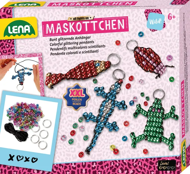 lena-creative-42688-bastelset-maskottchen-mit-290-perlen image 1