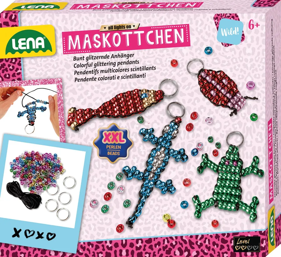 lena-creative-42688-bastelset-maskottchen-mit-290-perlen image 1