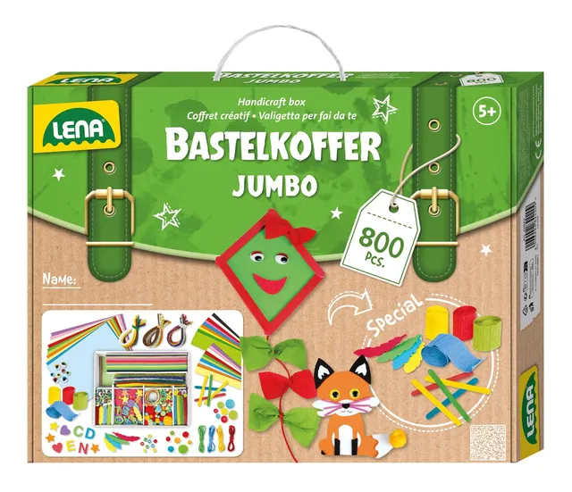 lena-the-craft-box-jumbo-bastelkoffer-800-teile-gr-n-ab-5-jahren image 1