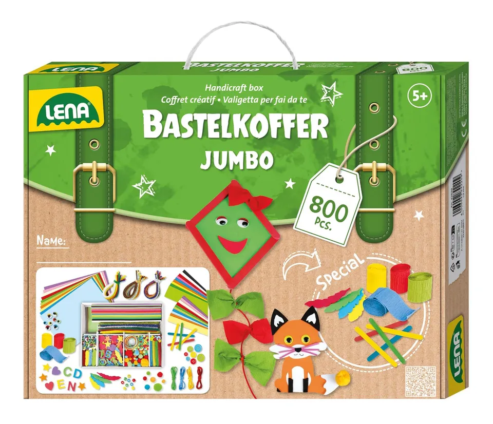 lena-the-craft-box-jumbo-bastelkoffer-800-teile-gr-n-ab-5-jahren image 1
