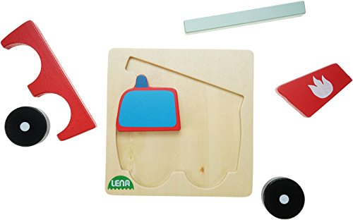 lena-my-first-32081-holzpuzzle-feuerwehr-6-teile-14x14-cm image 7