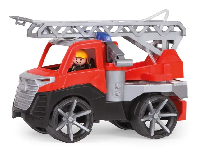 lena-truxx-04535-feuerwehr-leiterwagen-spielfahrzeug-28-cm-rot image 1