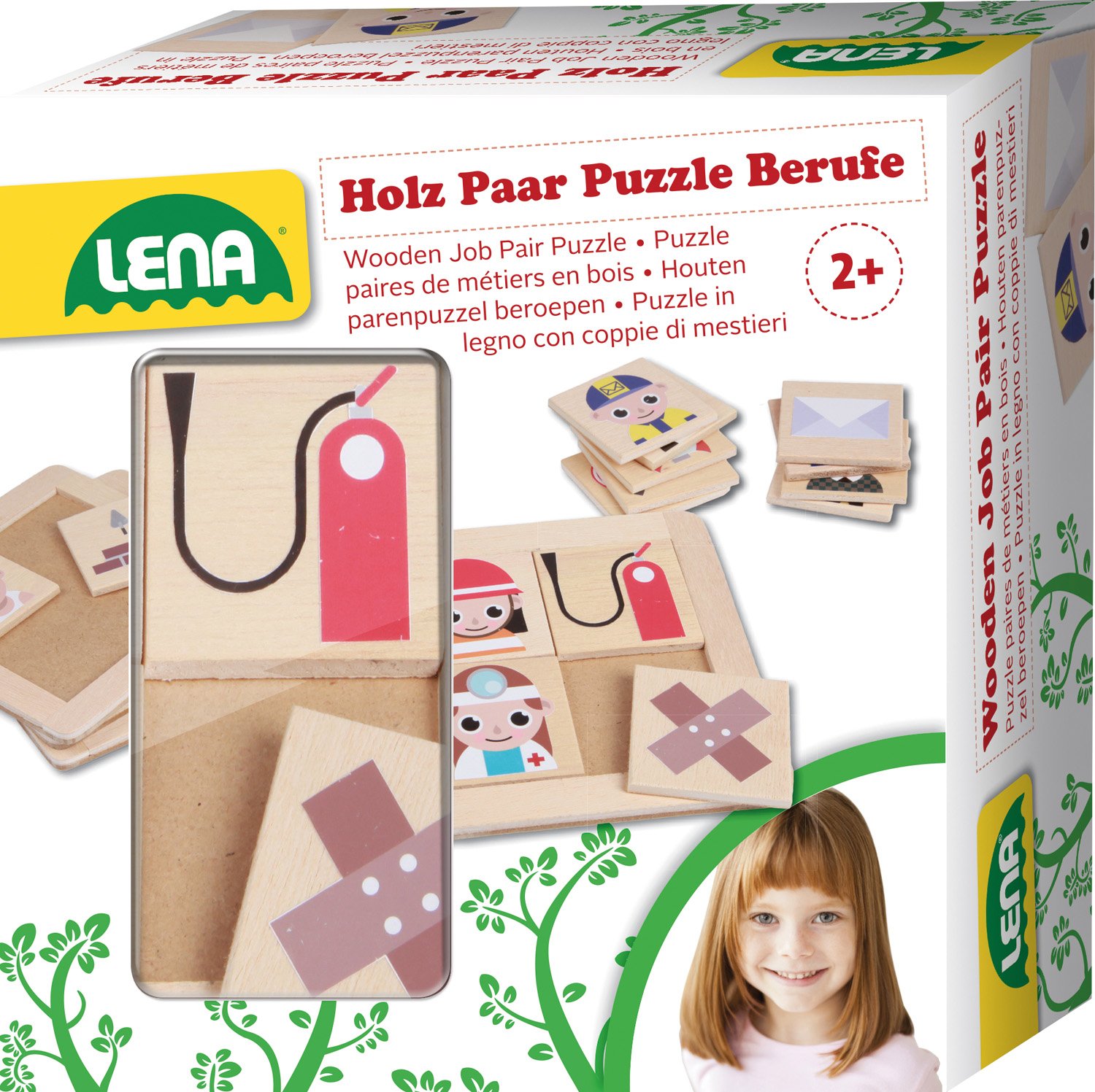 lena-my-first-32166-paar-puzzle-berufe-holz-20-teile image 2