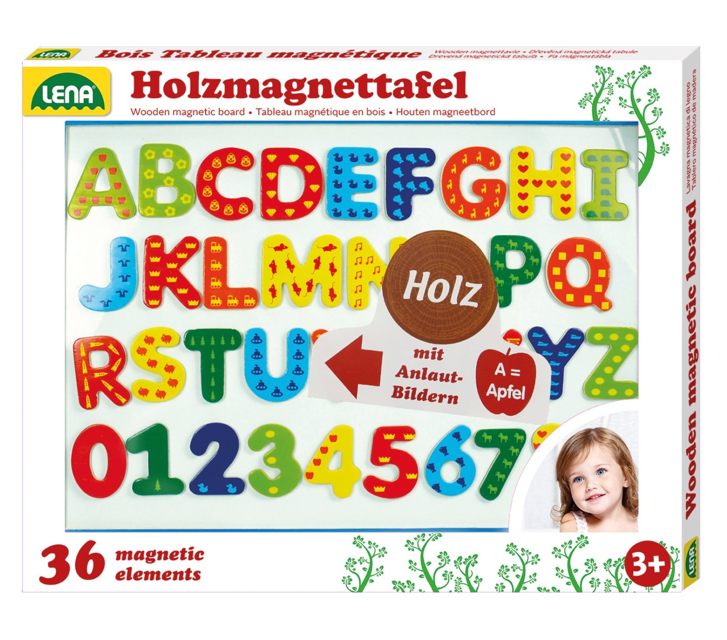lena-my-first-65822-magnettafel-holz-44x38-cm-buchstaben-zahlen image 1