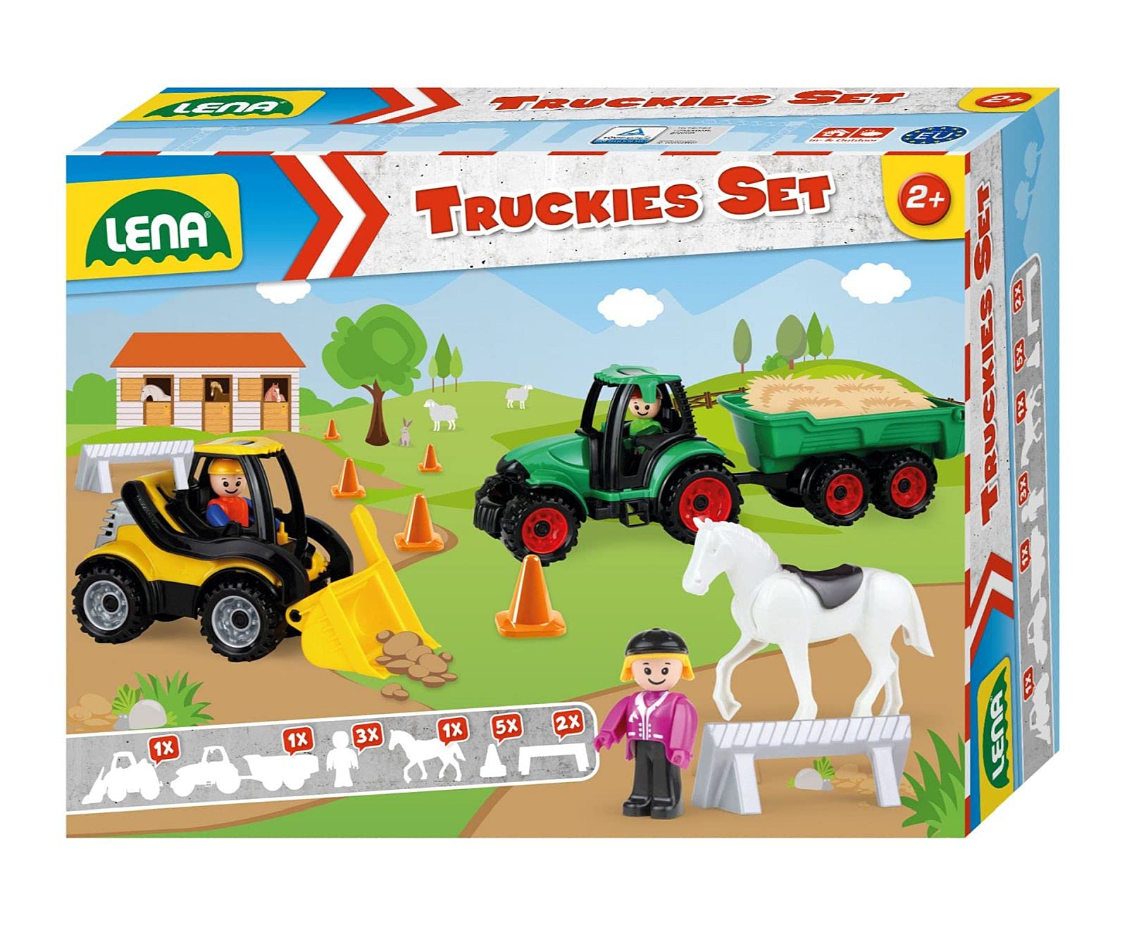 lena-truckies-01632-bauernhof-set-13-teilig-traktor image 1