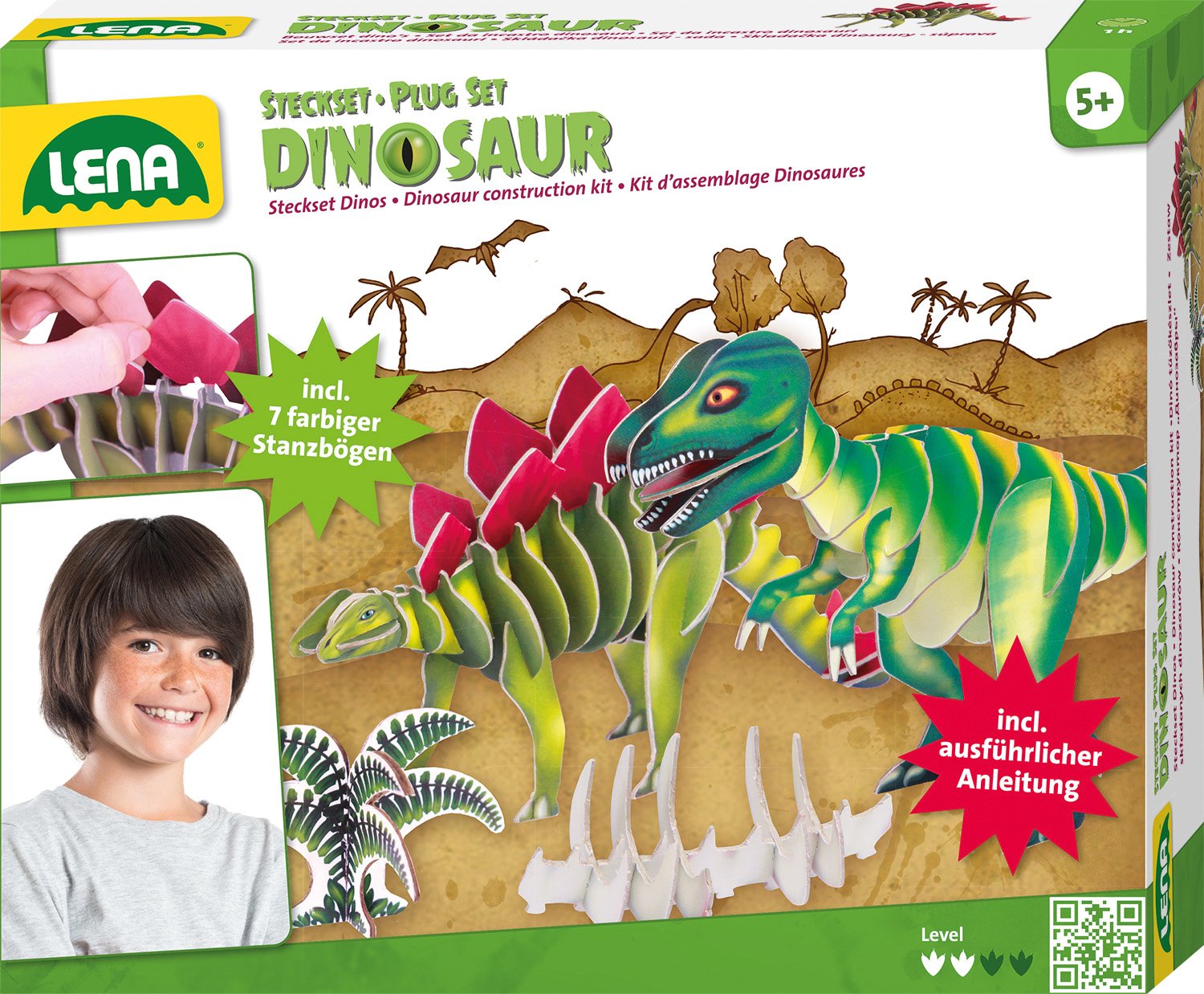 lena-wild-42644-bastelset-steckset-dinos image 1